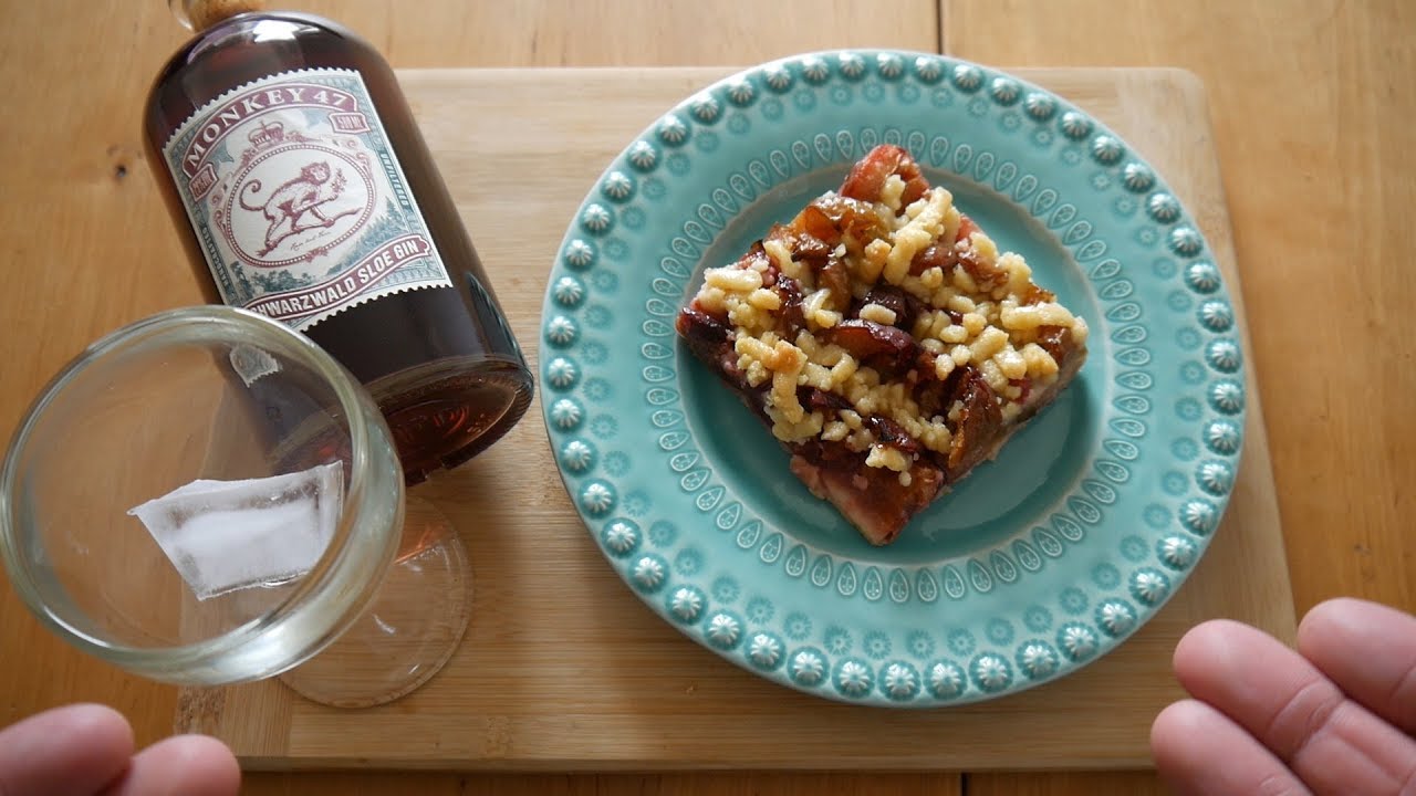 German Food Taste Test &ndash; Plum Cake + Monkey 47 Sloe Gin | Food & Drink
