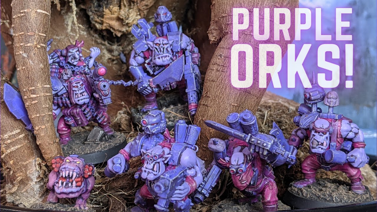 PURPLE ORKS - Painting some krumpin' kitbashed kommandos for Warhammer 40K