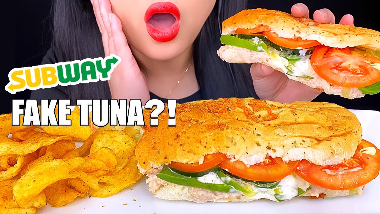 ASMR: SUBWAY FAKE TUNA SANDWICH?! *Storytime with ASMR Phan (Mukbang)