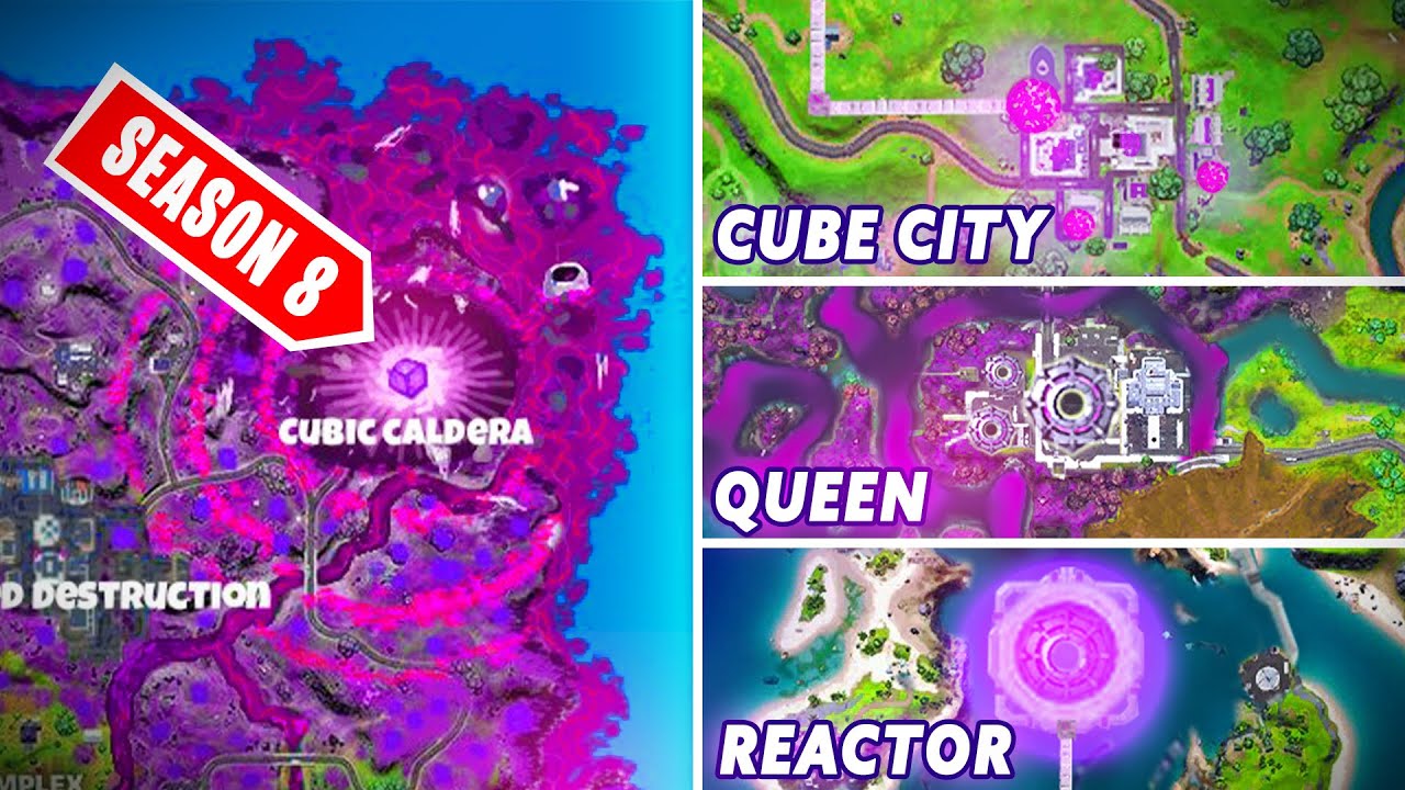 Fortnite Season 8 Map Concepts (Kevin the Cube, Mothership Crash,...)