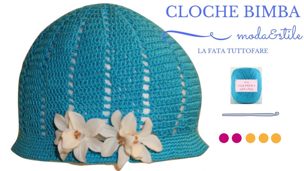 TUTORIAL: cappello all'uncinetto tipo cloche***la fatatuttofare***