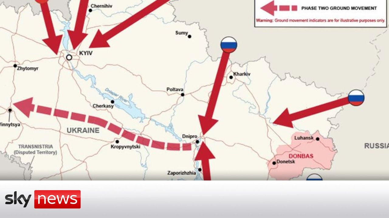 Ukraine Crisis: MOD identifies Putin's possible routes of invasion