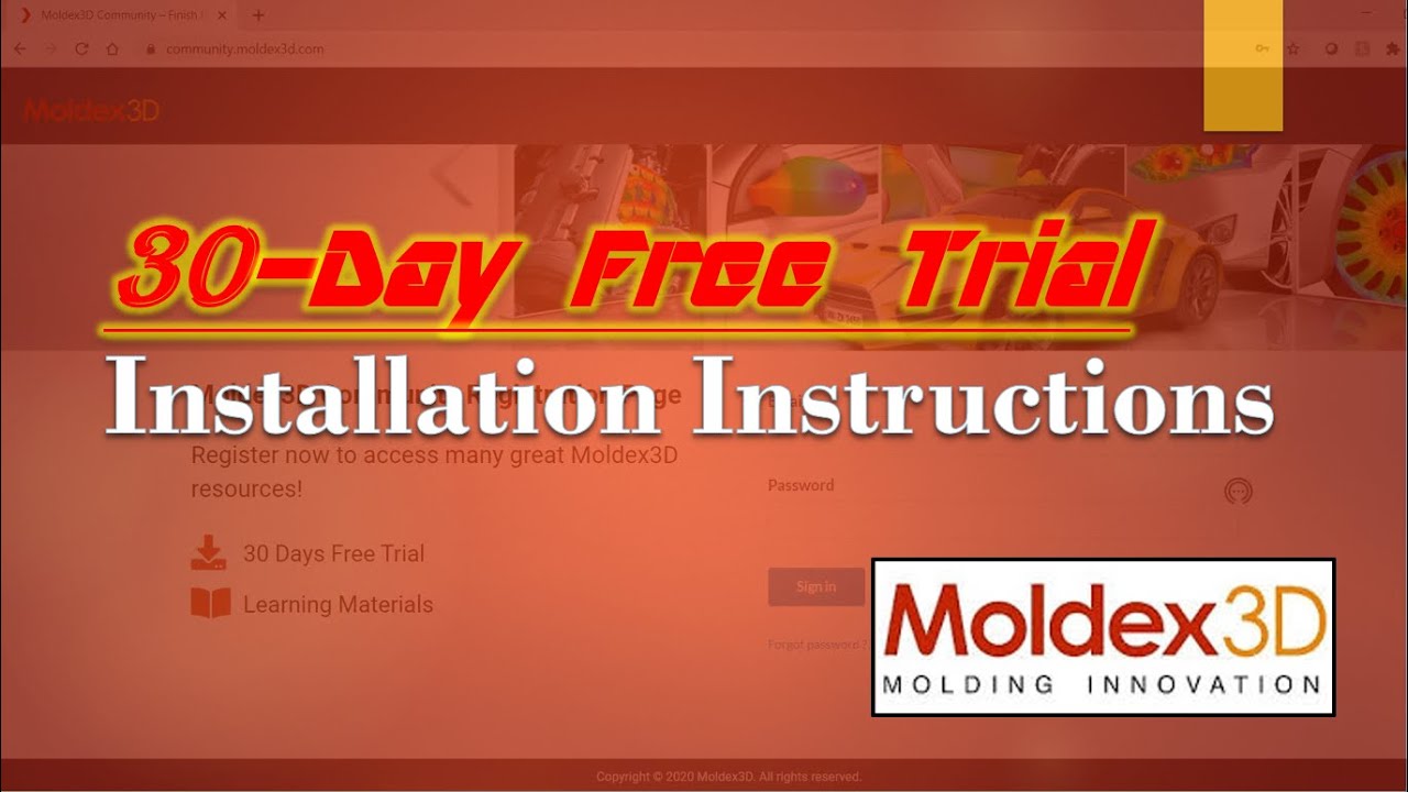 Get Started with a 30-Day Moldex3D Trial! | Installation Instructions | Moldex3D 2021