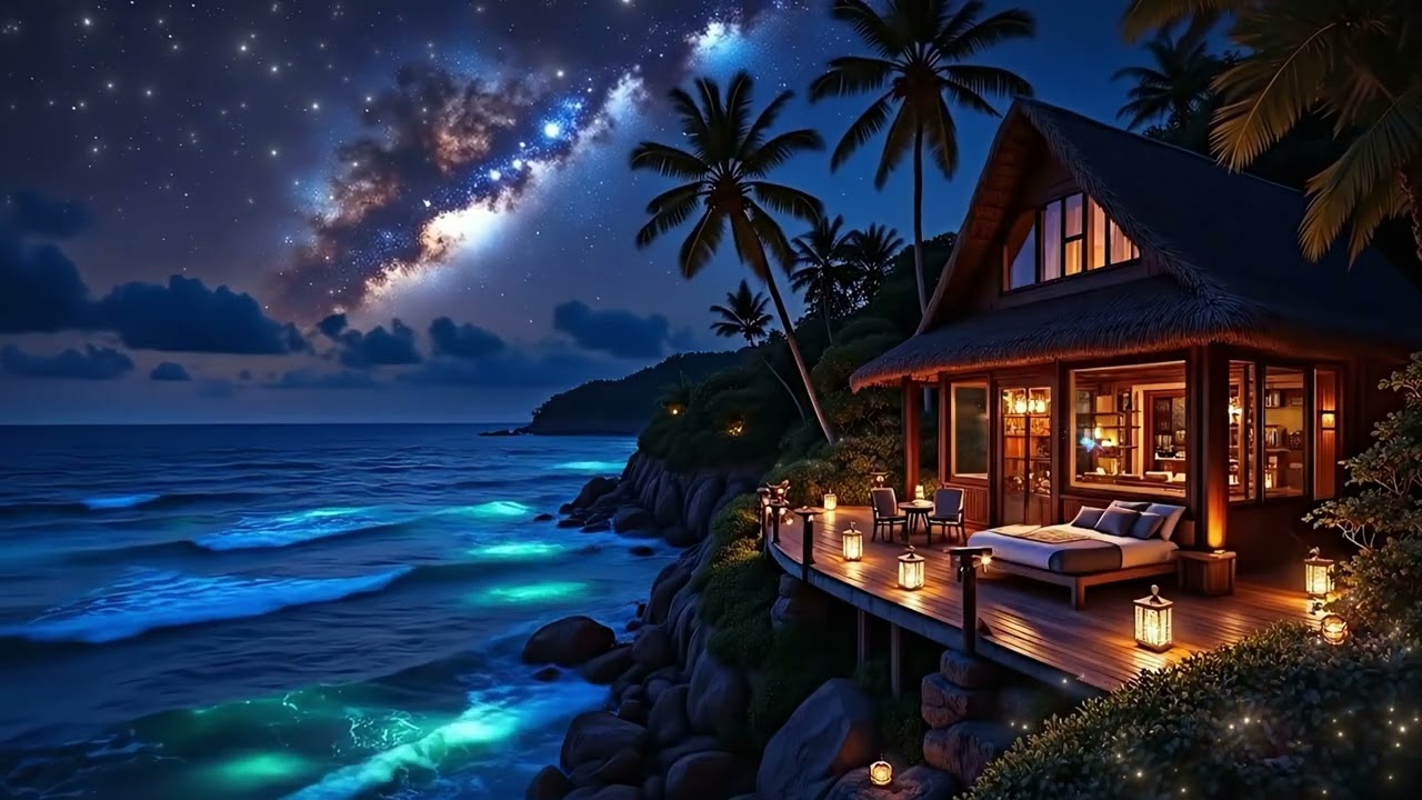 (NO ADS) Fall Asleep in Under 5 Minutes - Piano Music & Ocean Waves for Calm Mind & Restful Sleep