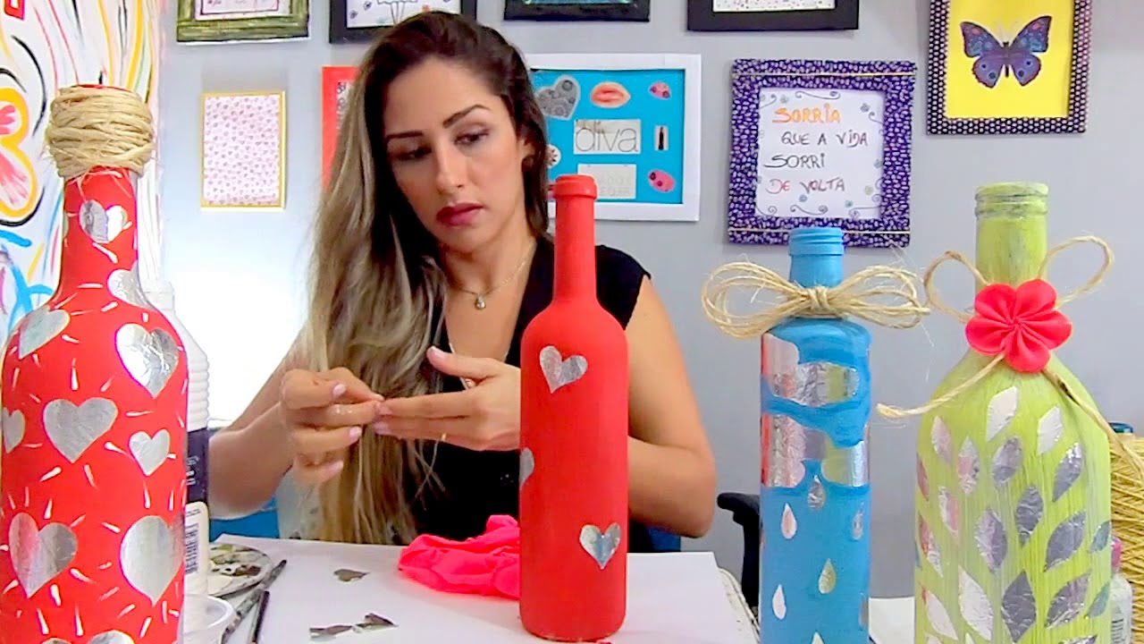 #2_ ARTE ESPELHADA EM GARRAFAS COM PAPEL ALUMÍNIO. FÁCIL!