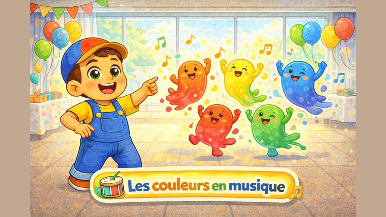 🎨Les couleurs en musique🎨- comptine pour enfants