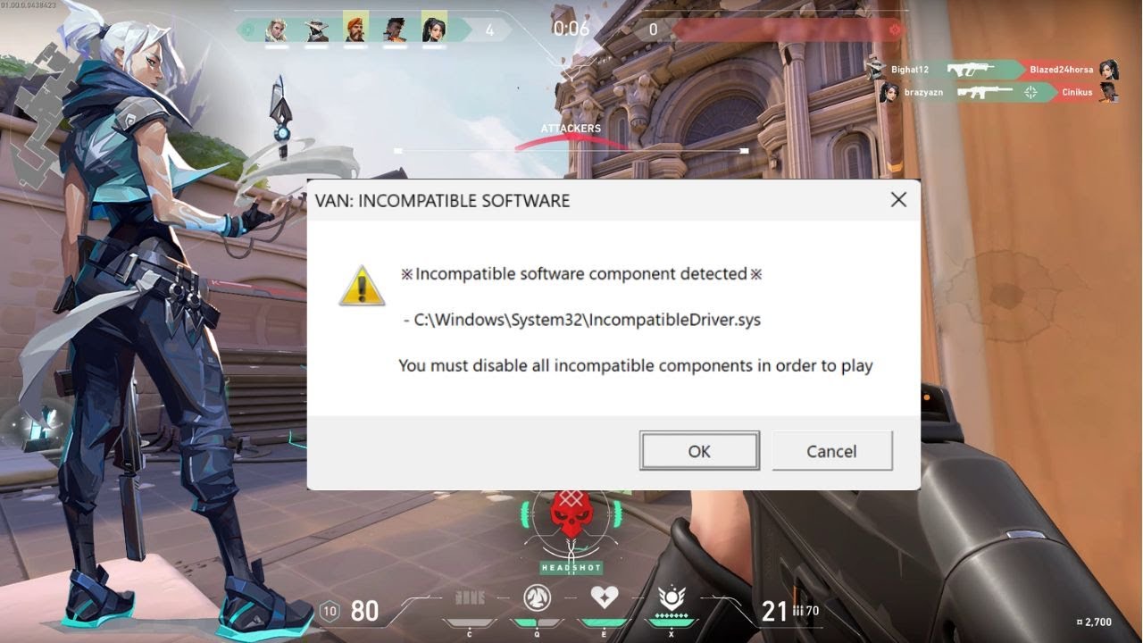 Исправлена ​​ошибка Valorant «Обнаружен несовместимый программный компонент (ENE.sys)».