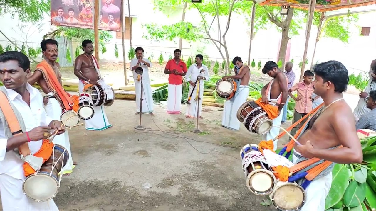 valluvar nagar kaliamman kovil kodai 2024 S.kannan s.muthu naiyandi melam thampaloorani