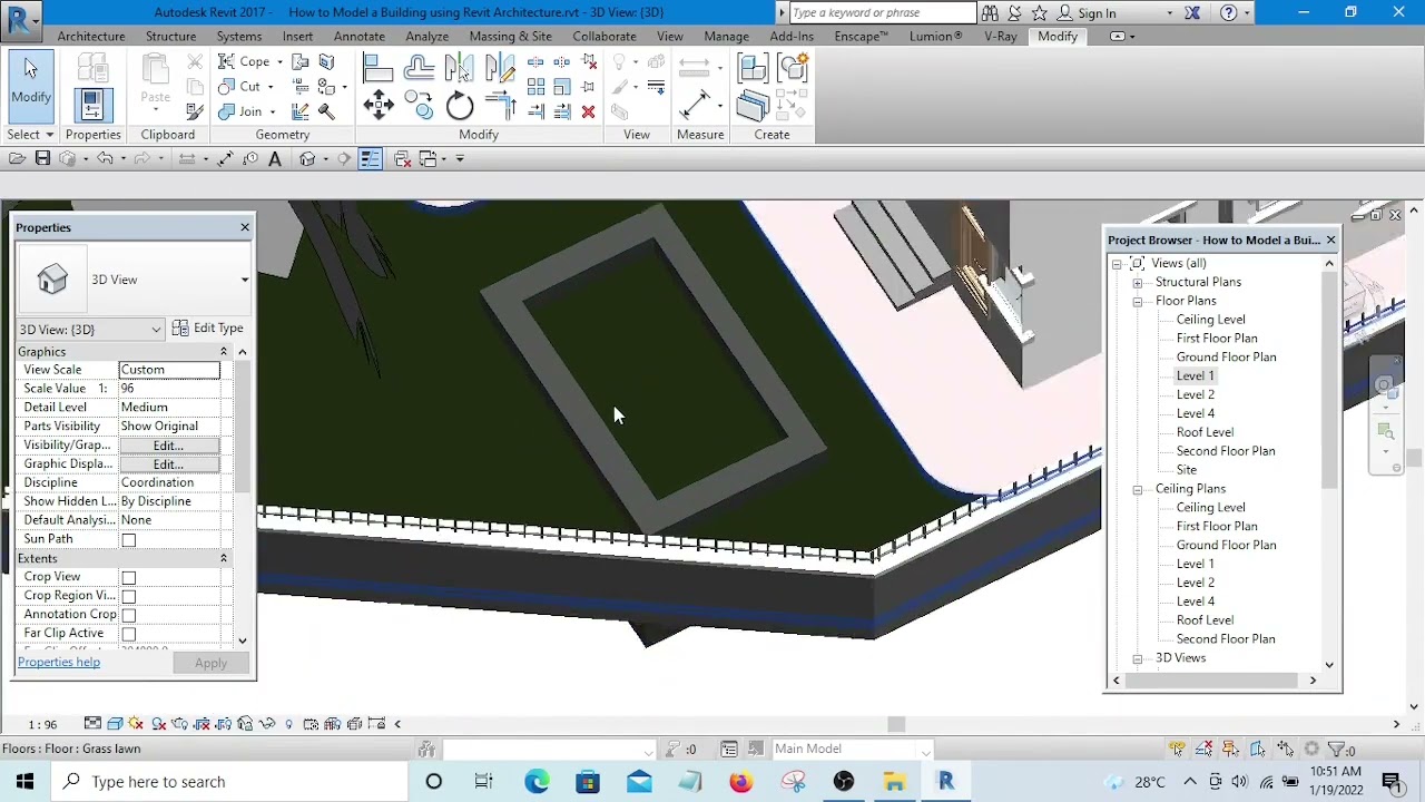 Day 28 How to Create Swimming Pool in Revit