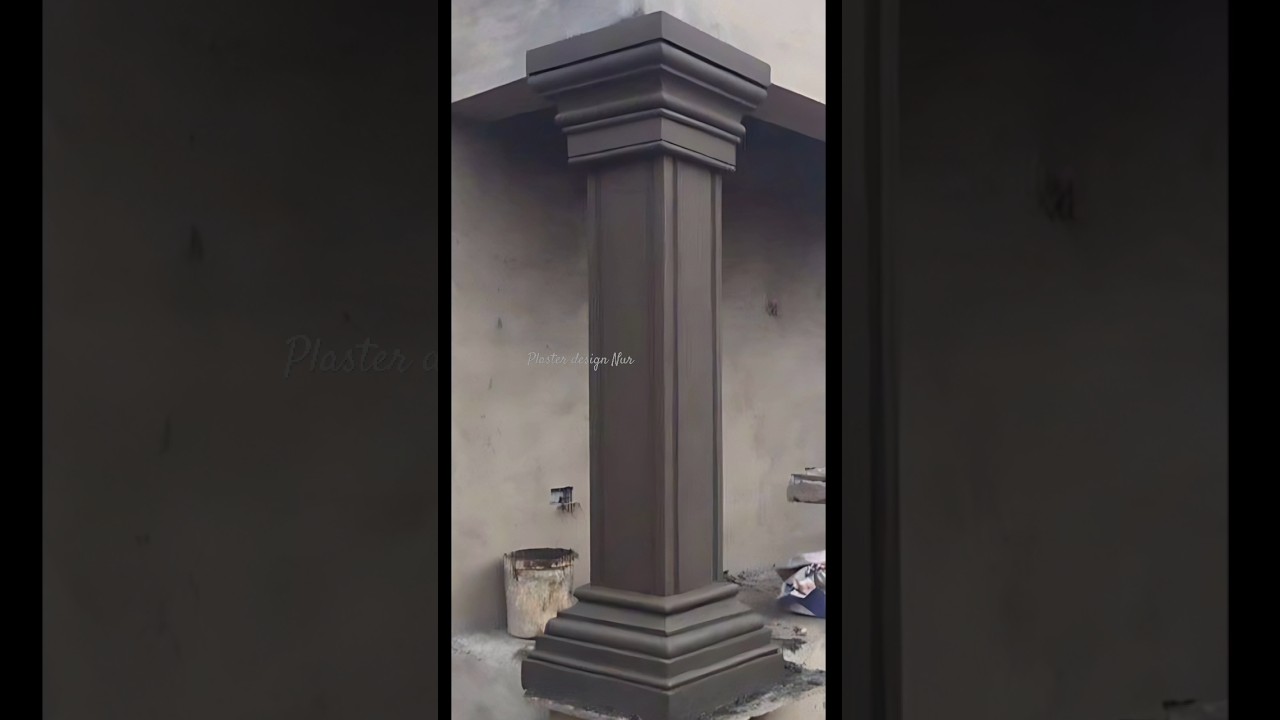 square pillar design(short) #construction #plasterdesign #house #vairalshort