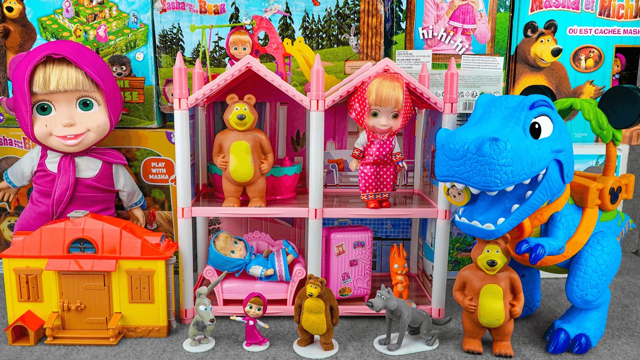 92 Minutes Satisfying with Unboxing Masha and The Bear Beautiful Doll House & Dinosaur Toy Playset 🎀