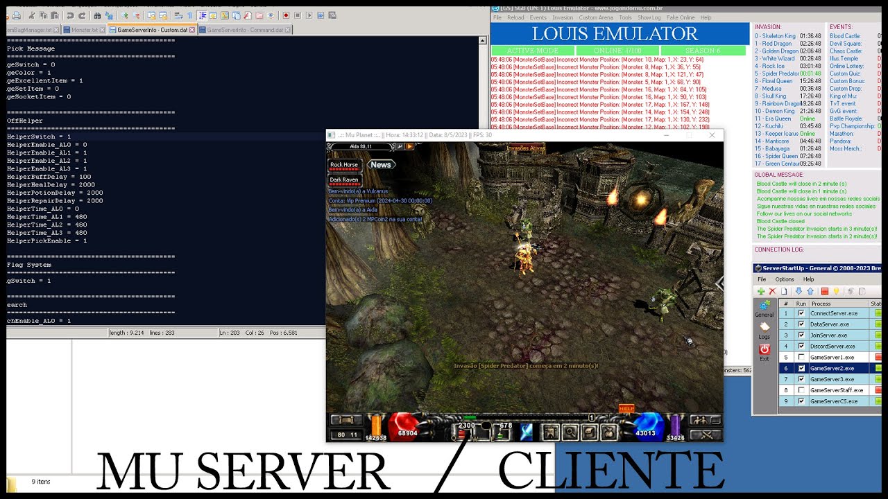 Como criar 1 servidor de Mu Online (MuEmu) todo explicado.