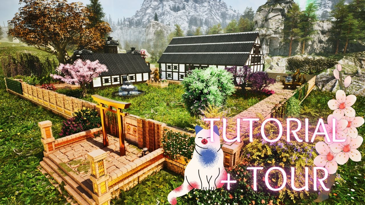 Japanese Inspired Building Tutorial - Golden Dynasty Eastern Cosmetics - ARK: Survival Ascended