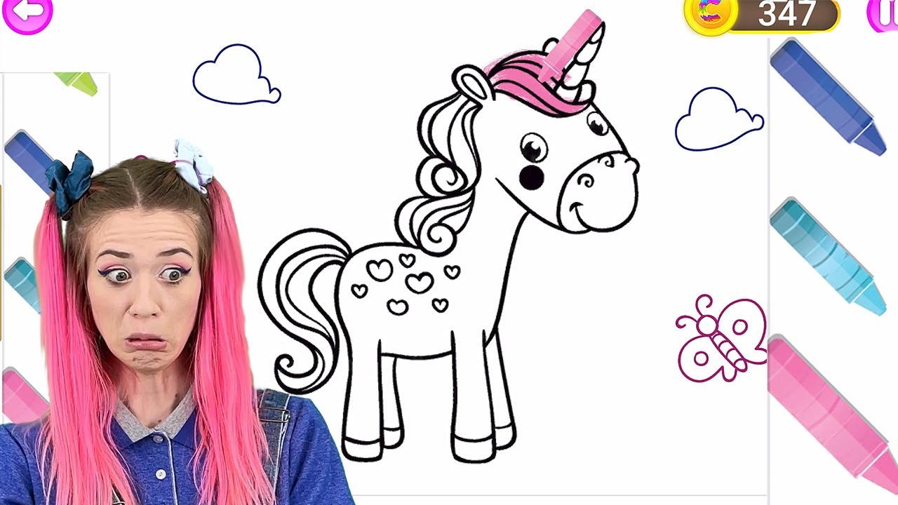 Auntie Amy Plays the Paint Coloring Game for Kids on TC App | Drawing and Painting for Toddlers