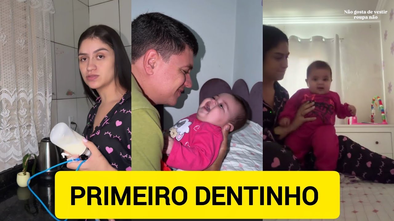 ANA VITÓRIA MOSTRA O PRIMEIRO DENTINHO DA VALENTINA APONTANDO 
