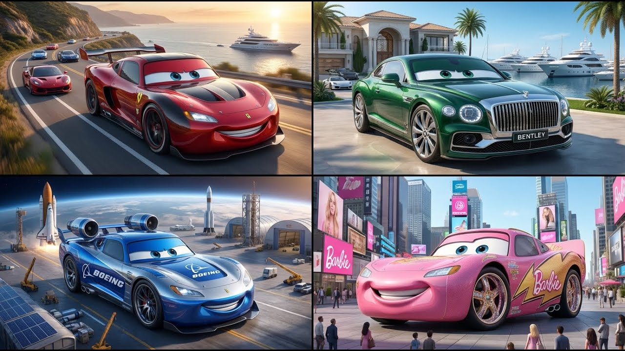 4 Cars Coffin Dance Competition - Lightning McQueen Eater Song Cover