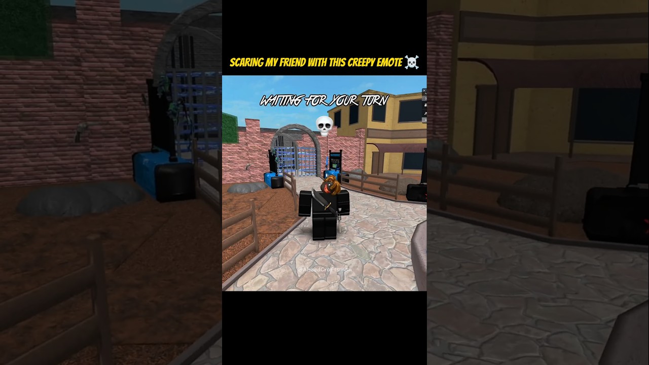 Scaring Bro With This Creepy Emote In Murder Mystery 2 ☠️ #roblox#fyp