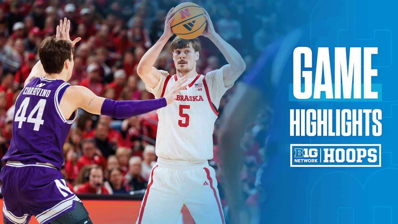 Northwestern at Nebraska | HIGHLIGHTS | Big Ten Men's Basketball | 02/14/2026