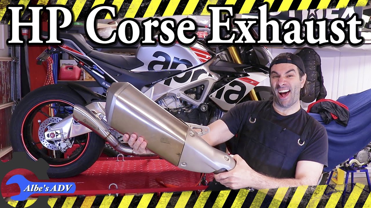 Aprilia Tuono HP Corse exhaust install