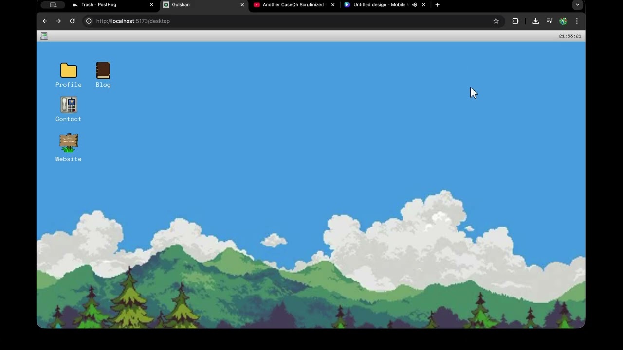 Show-and-tell Retro desktop themed website - personal project