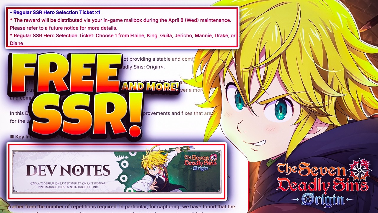 *NEW* DEV NOTE GIVES A FREE SSR SELECTOR! 10,000+ STAR FRAGMENTS! | SEVEN DEADLY SINS: ORIGIN