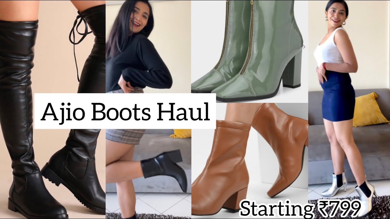 AJIO Trending BOOTS Haul 🛍 Starting* ₹799 *Only|Ankle Length Boots ft. @AJIOLife @