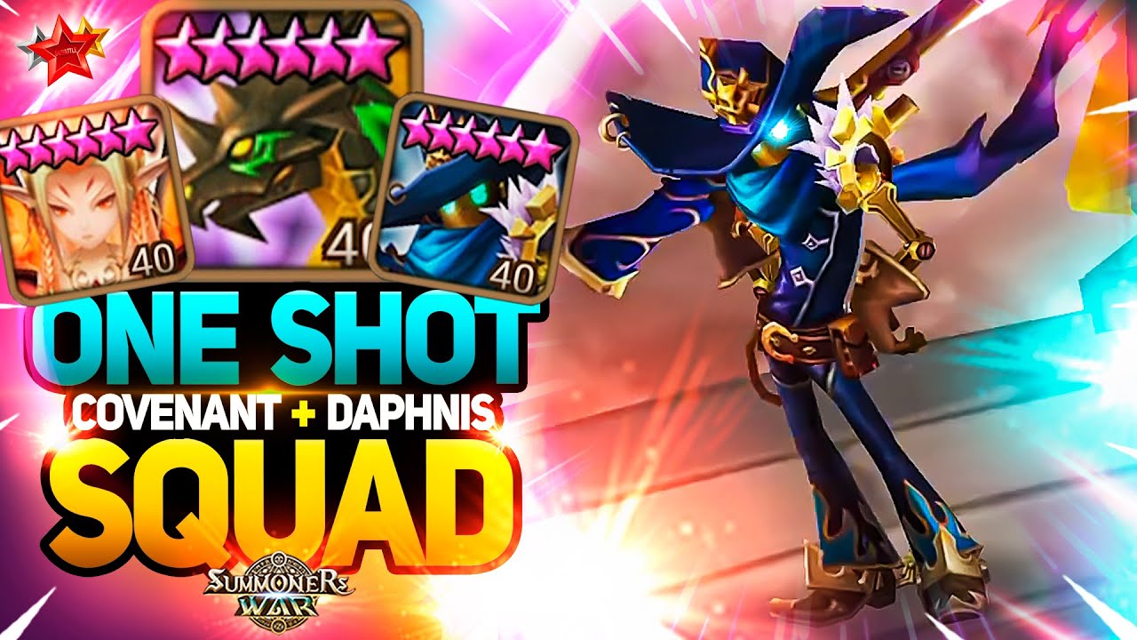 ЦИКЛИЧНАЯ ONE SHOT КОМАНДА с КОВЕНАНТОМ и ДАФНИСОМ - Summoners War