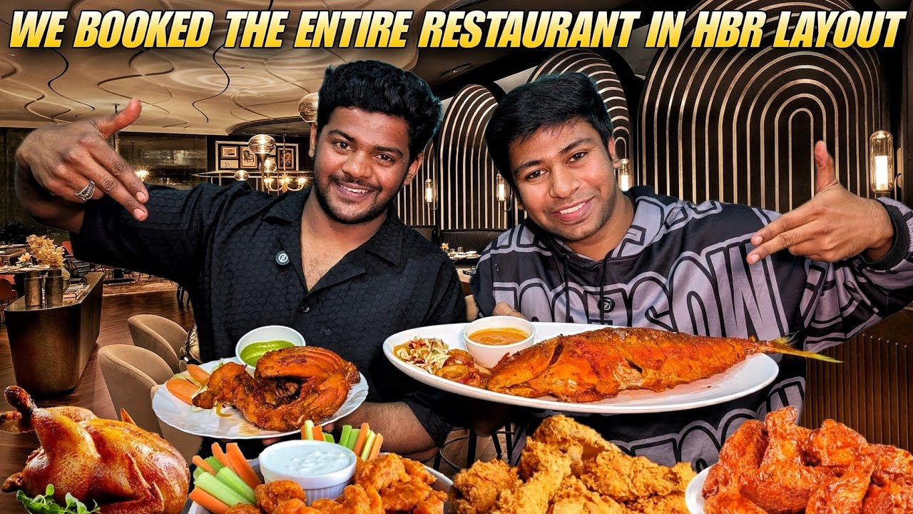 We booked the entire restaurant in Bangalore HBR layout Mairaj Multi cuisine Restaurant ❤️💥