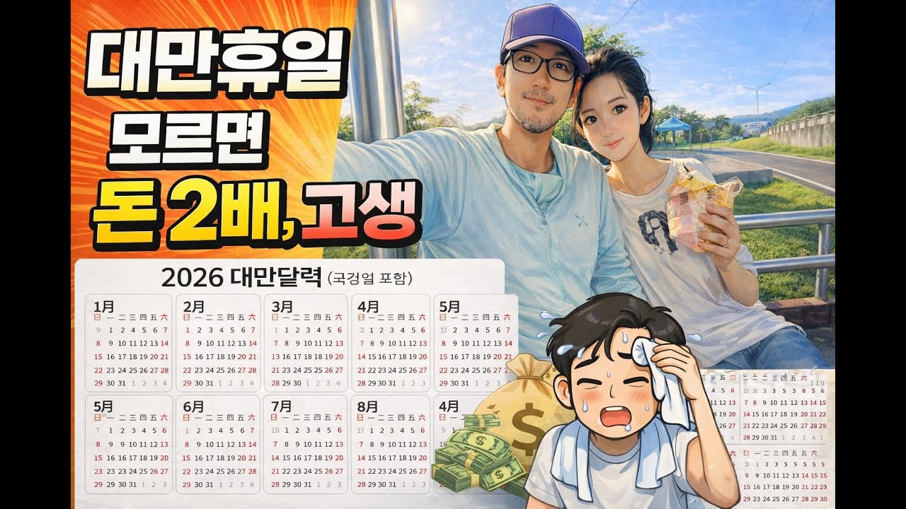 [대만설명서] tw 2026 대만 휴일 , 모르면 경비 2배이상인 한국과 다른 대만 휴일 체크리스트 !