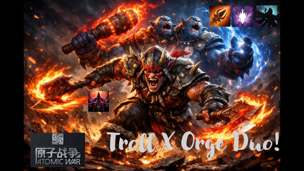 #1 Troll Warlord 🧌 X Orge Magi 🎰 (Almost Perfect Game!) - Atomic War Dota 2 Gameplay
