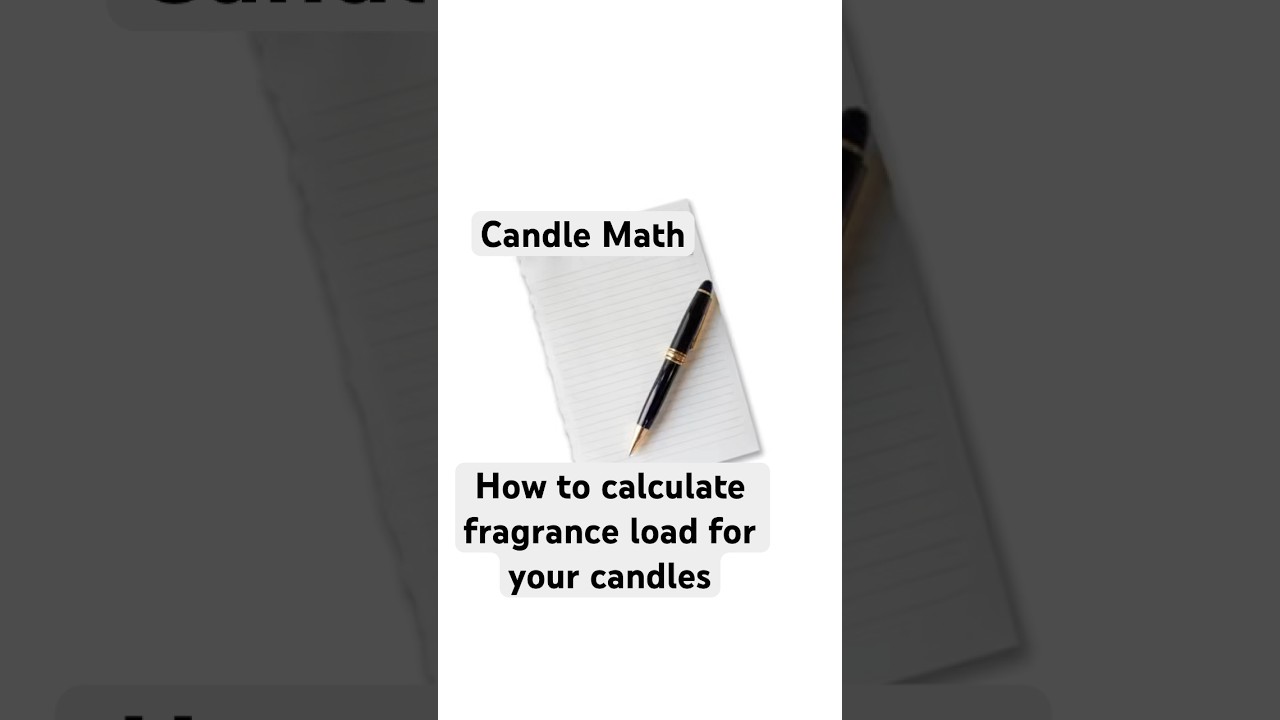 How to calculate fragrance load for your candles 