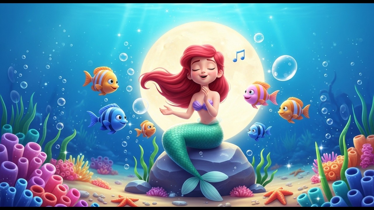 Berceuse de la Sirène 🧜‍♀️🎵 | Comptine Bébé | Mermaid Lullaby – Kids Nursery Rhyme