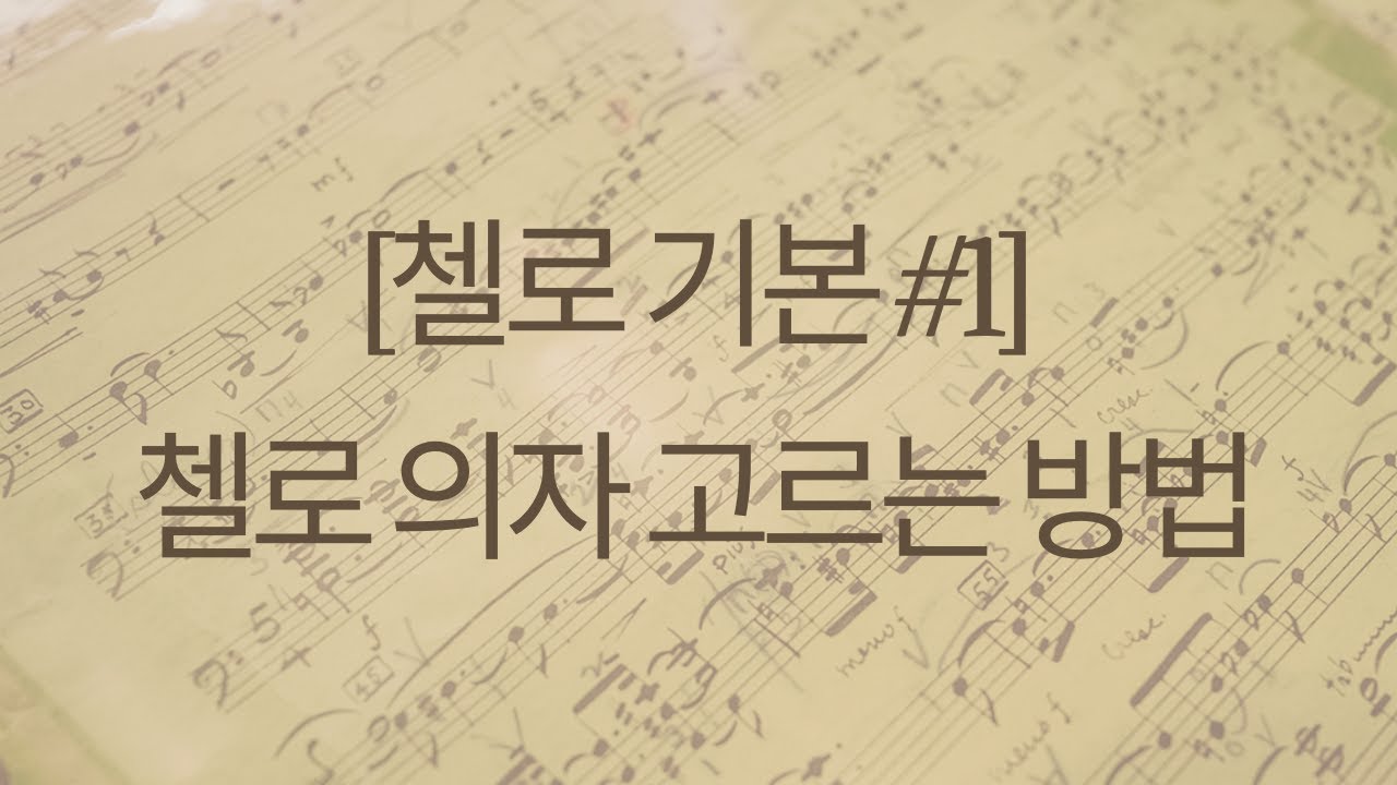 [첼로 기본 #1] 첼로 의자 고르는 방법