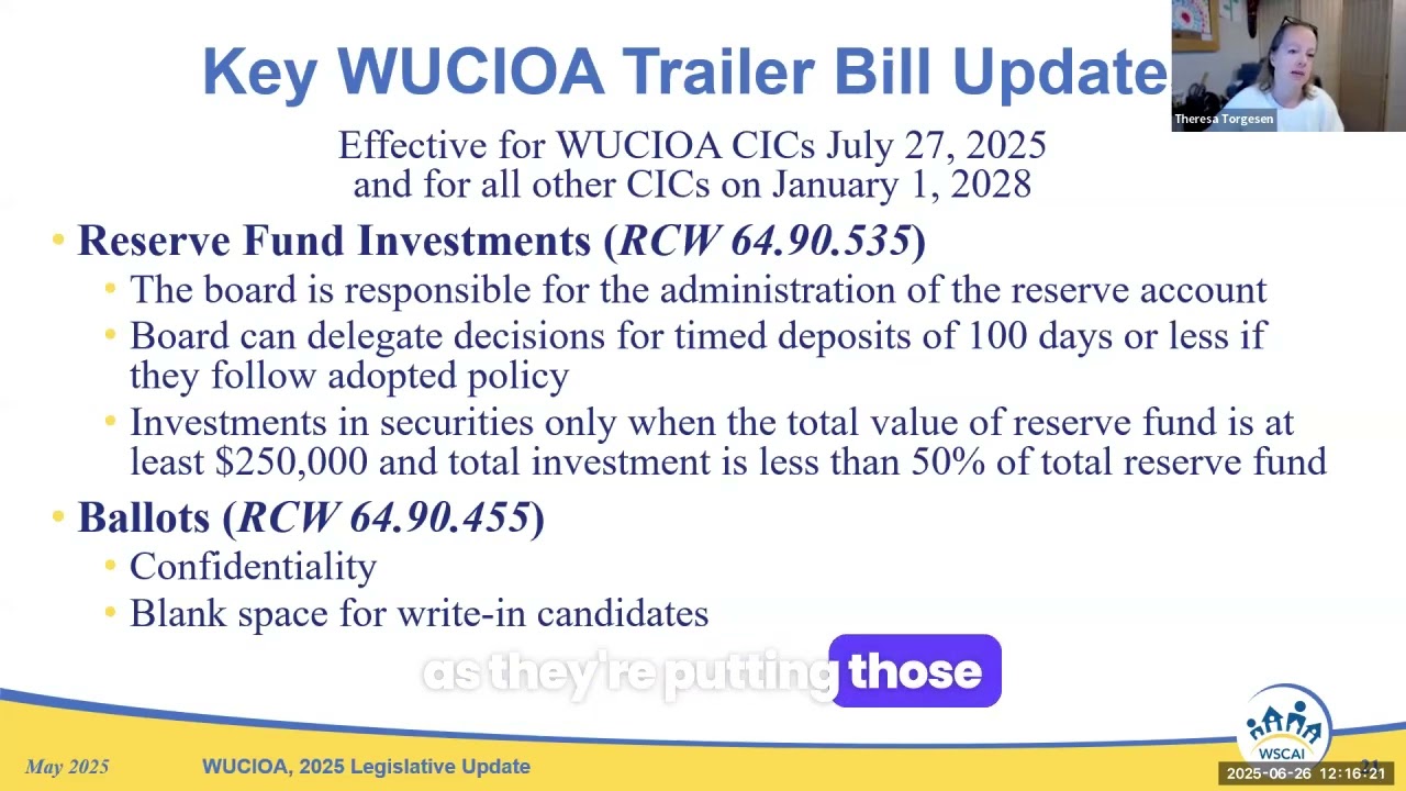 Reserve Fund Investments