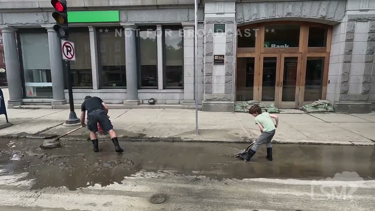 7-12-23 Montpelier, VT-Flooding aftermath, cleanup and damage around VT