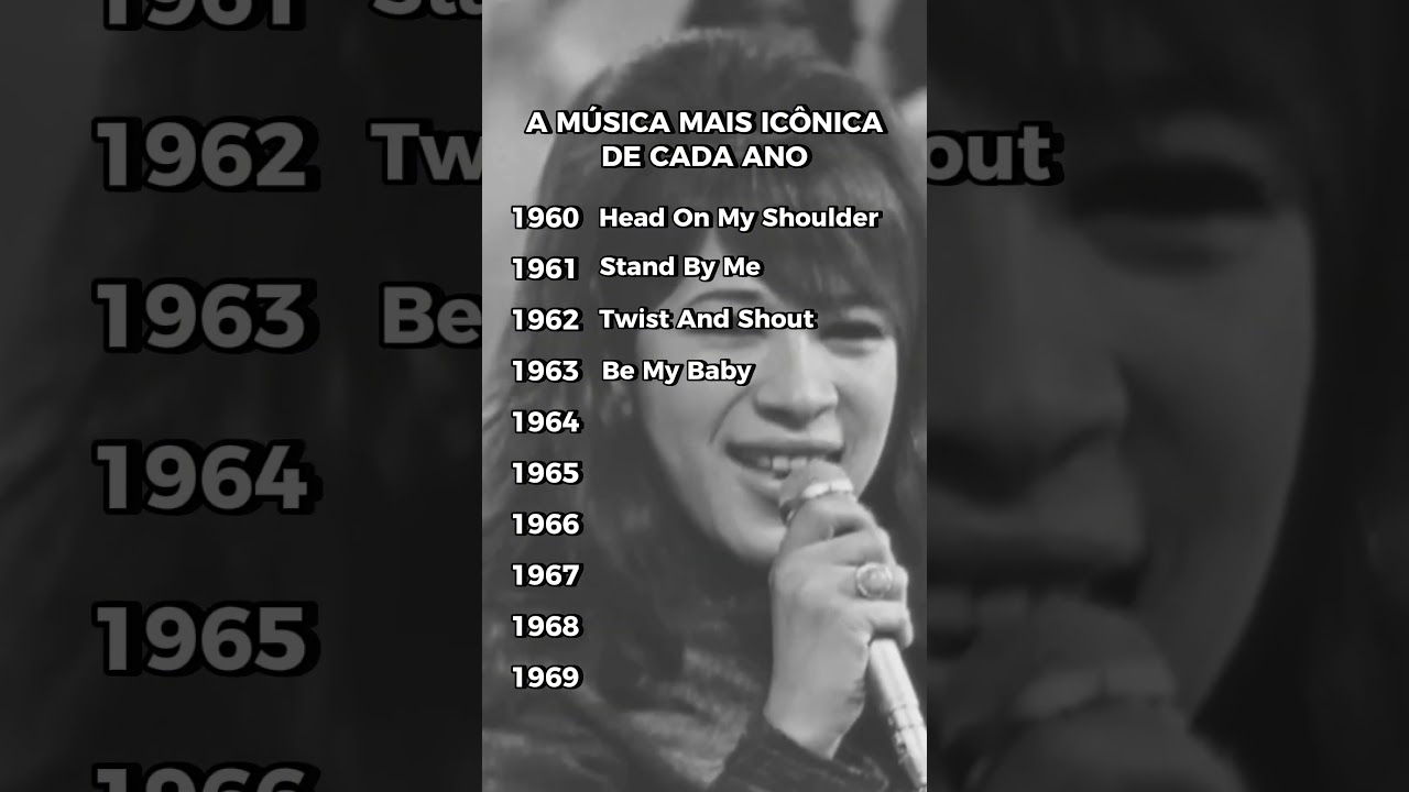 M&uacute;sica mais ic&ocirc;nica de cada ano 🌟 Anos 60 #anos60 #60s #nostalgia #throwbacksongs #musica #song