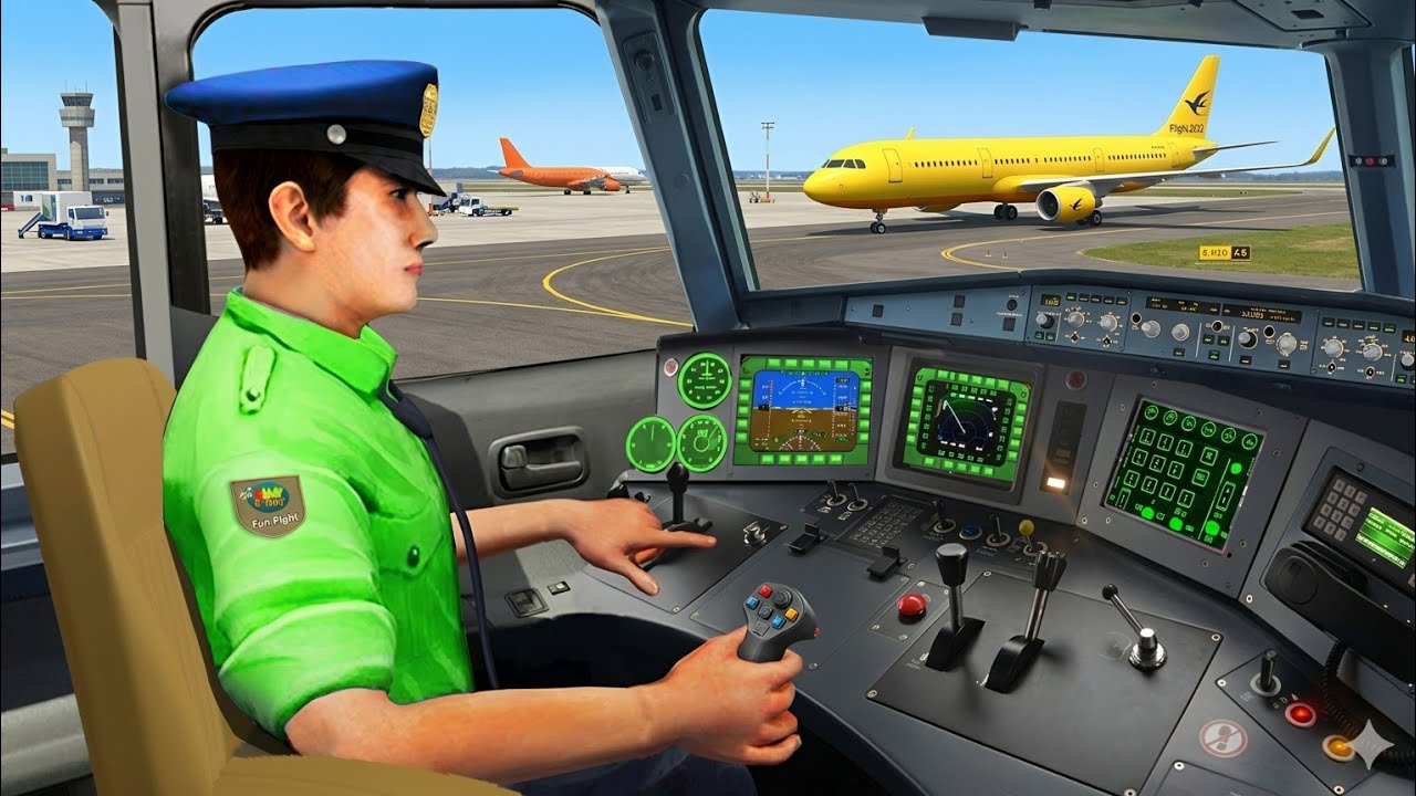 Flight Airplane Airport Simulator ✈️ Real Pilot Takeoff & Landing Gameplay | Android Gameplay 