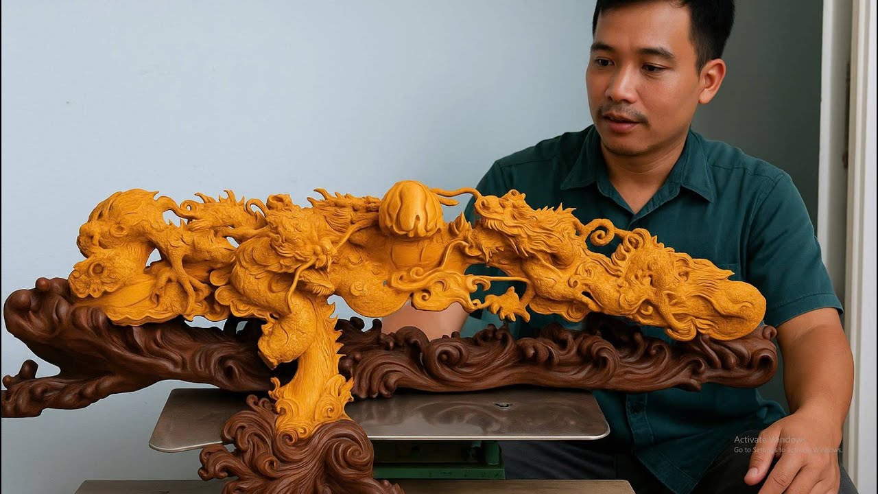 Wood Carving a Monumental Dragon – Vietnamese Artist Pushes Every Limit!