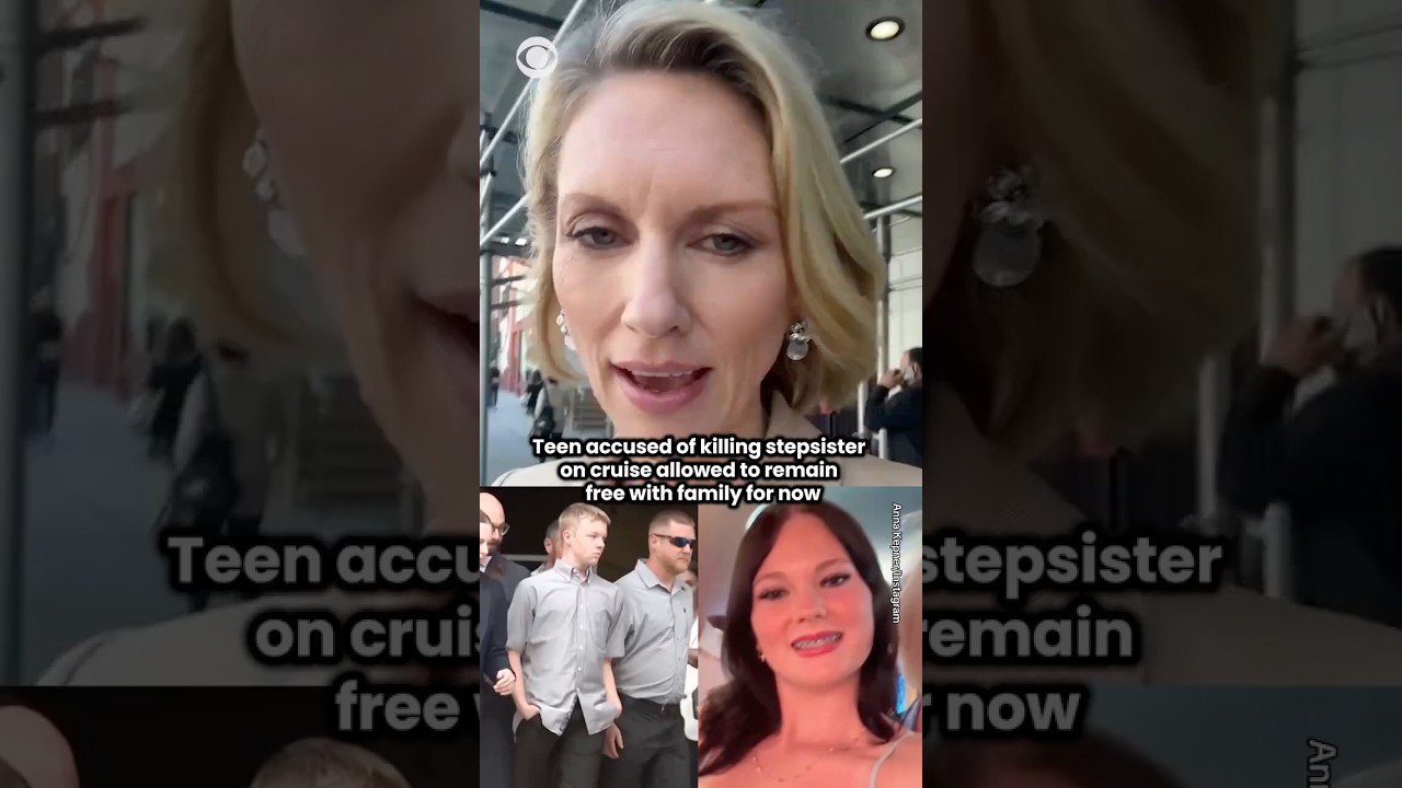 Teen accused of killing stepsister on cruise allowed to remain free with family for now #shorts