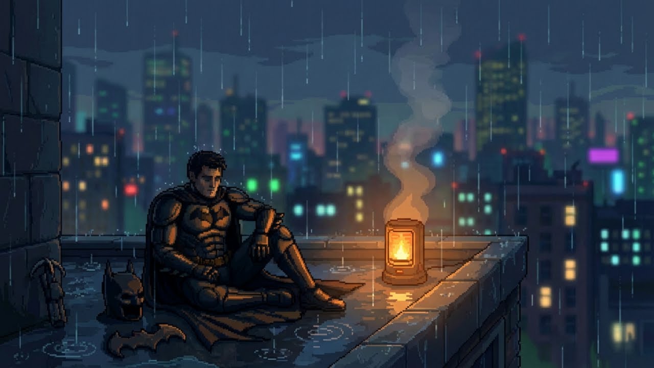 even guardians grow tired… (batman lofi w/ soft rain)
