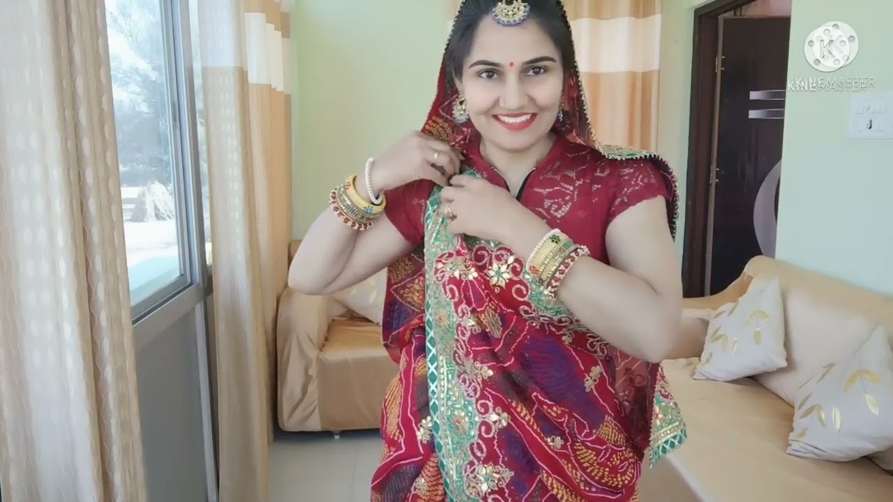 Sekhawati chunri odhane ka alag alag trika // chunri ko kese set kre many different types  video