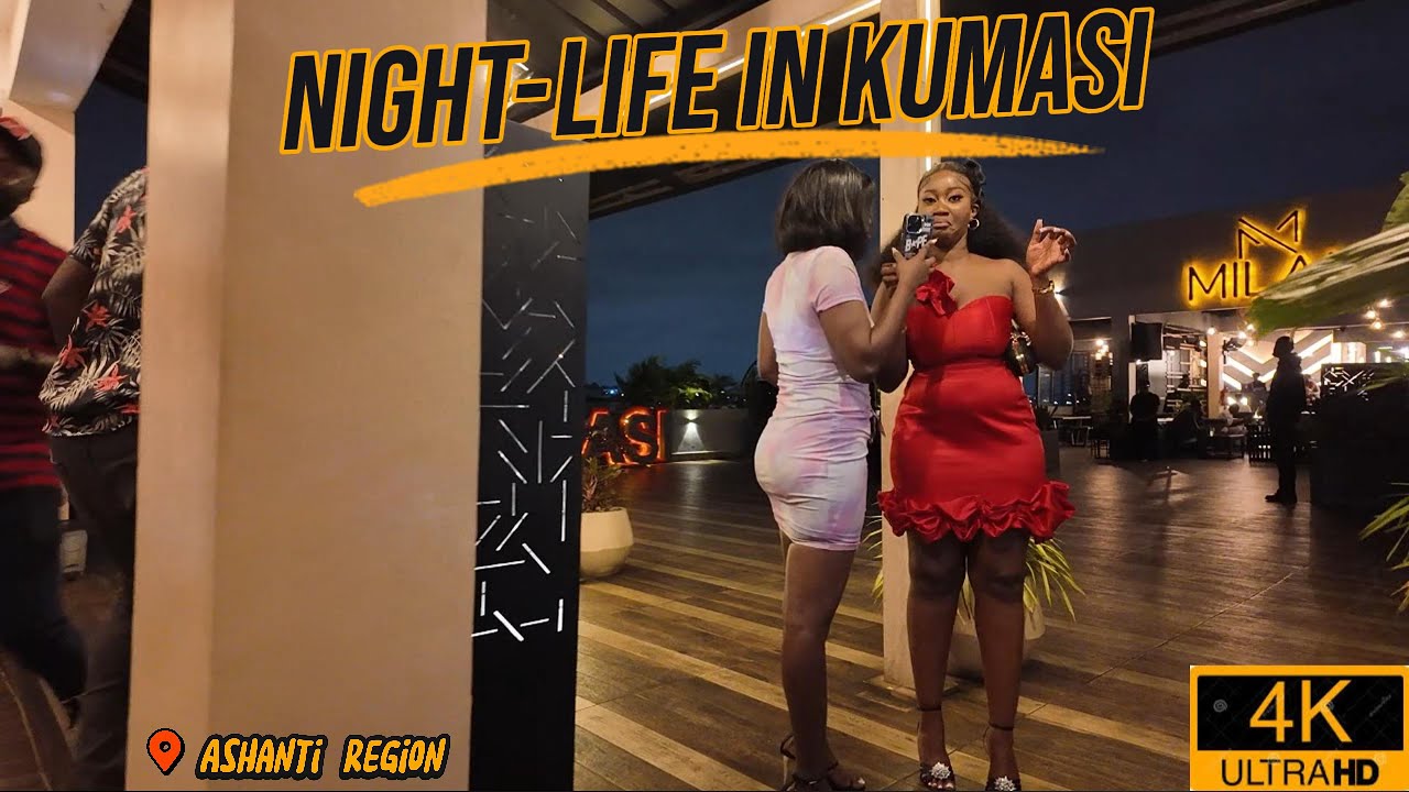 🇬🇭  NightLife in Kumasi | Ashanti Region Of Ghana | HiLite , Milan , Los BarBados & BaseMent HangOut