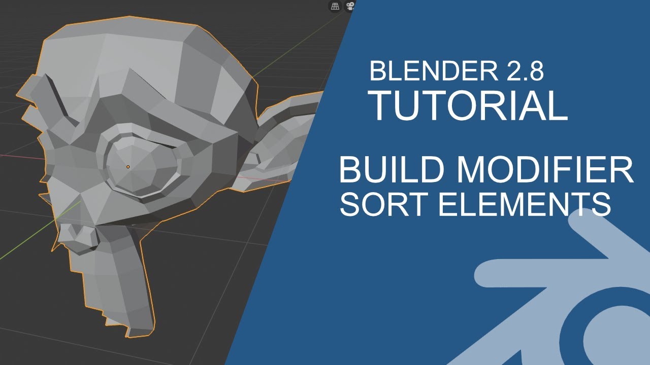 Blender 2.8 Tutorial: Build Modifier with Sort Elements