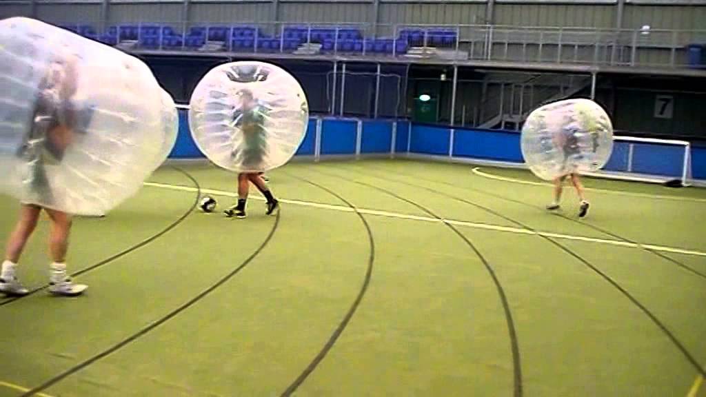 Newbridge lads playing Bubble Ball in Magherafelt