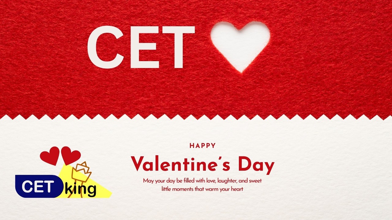 This Valentine’s Day 💘 let’s fall in love with CET preparation. CET Special Love Workshop