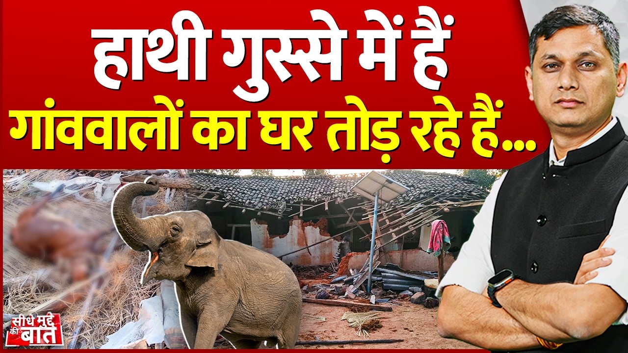 Seedhe Mudde Ki Baat: हाथी गुस्से में हैं, गांववालों का घर तोड़ रहे हैं.. | Korba | Elephant Attack