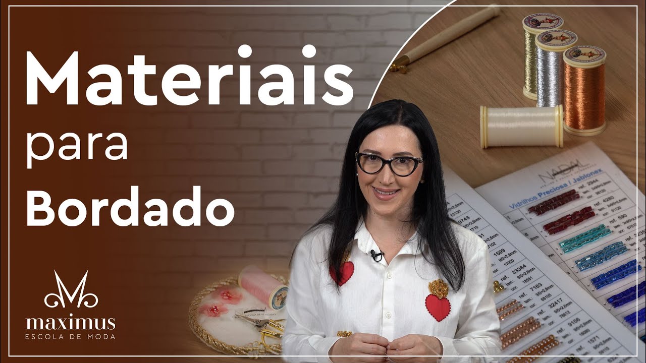 Materiais Necessários para Bordado - Aula de Aquecimento Minicurso Gratuito de Bordado em Pedrarias