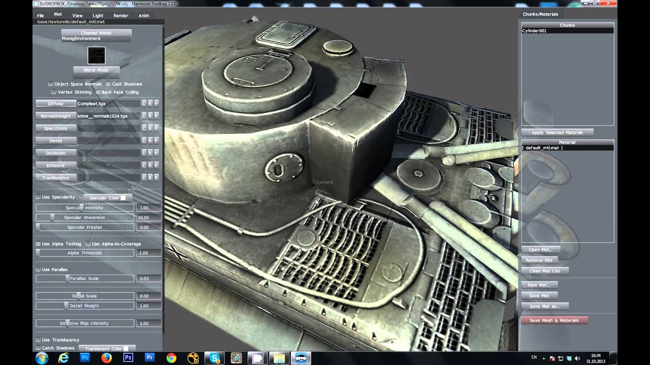 3D. Какие нужны карты? На примере танка. Зачем Normal,Diffuse, Reflection,Occlusion map