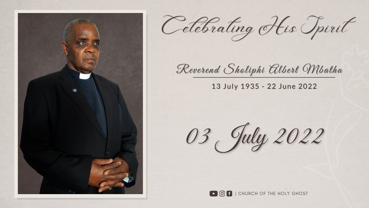 Funeral Service: Rev SA Mbatha | Church of the Holy Ghost