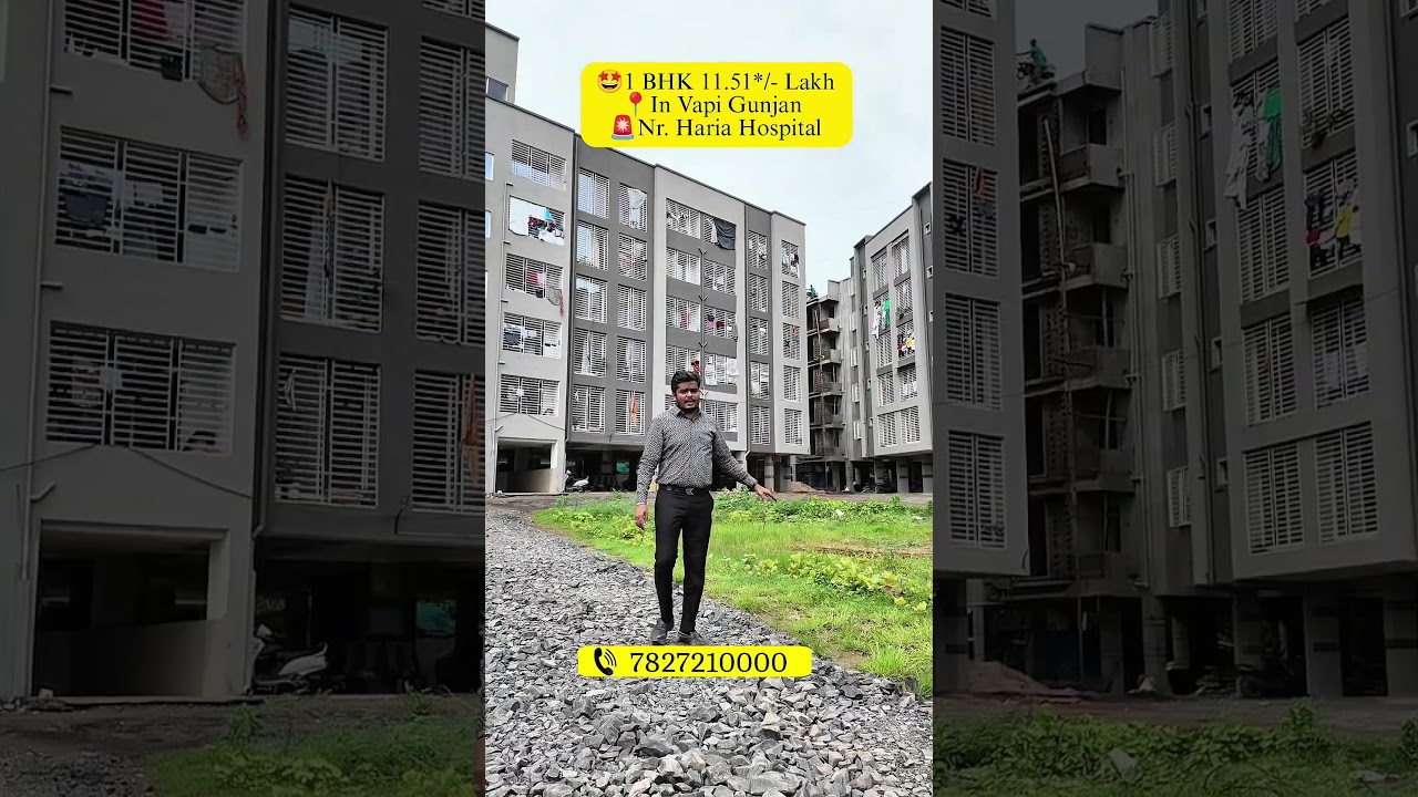 🏠1 BHK Flat for Sale in Gunjan Vapi! 💸 Pricing: ₹11.51 Lakhs📞  7827210000
